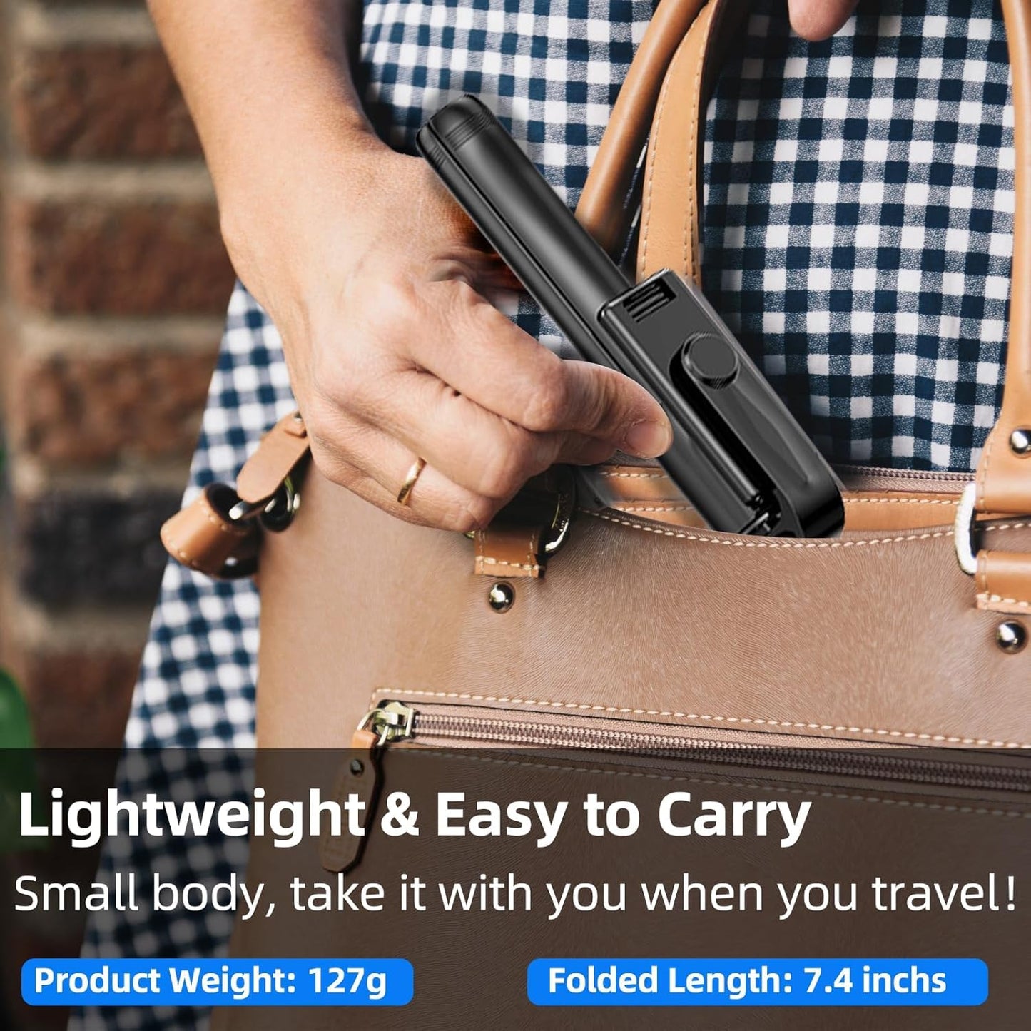 CreaTeck Selfie Stick w/Light