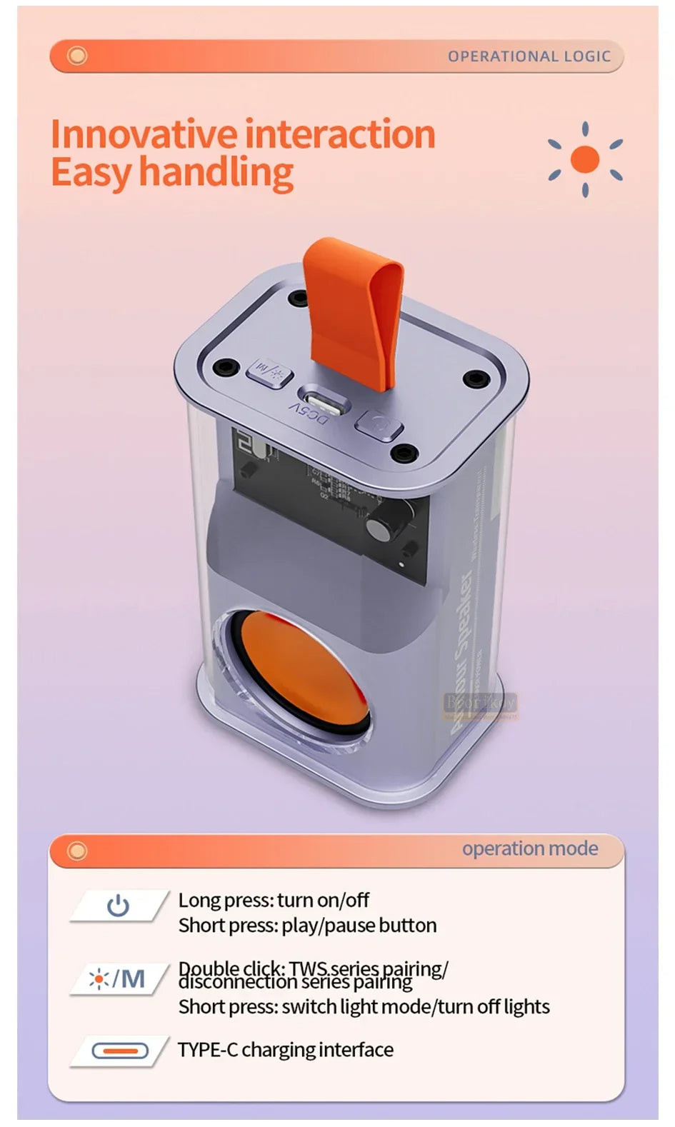 CreaTeck K08 Transparent Design Speaker