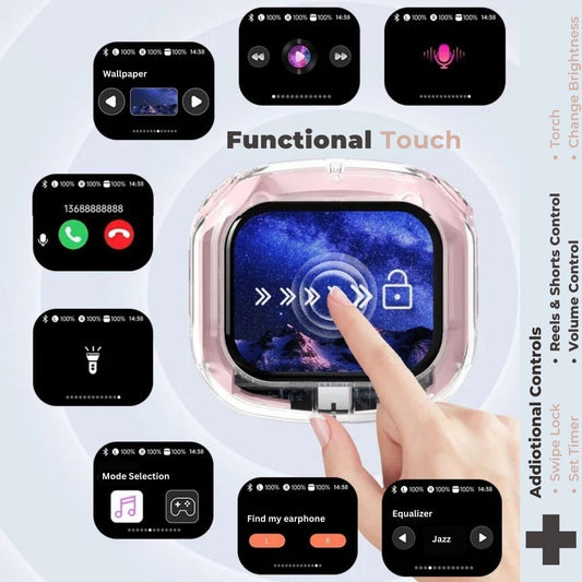 CreaTeck EarBuds with Touch Screen Panel for Music Control and Call Receiving Function