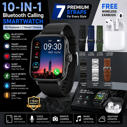 10-in-1 Bluetooth Calling Smartwatch