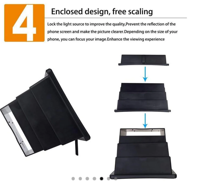 3D-Screen Magnifier with Eyes Protection Enlarged