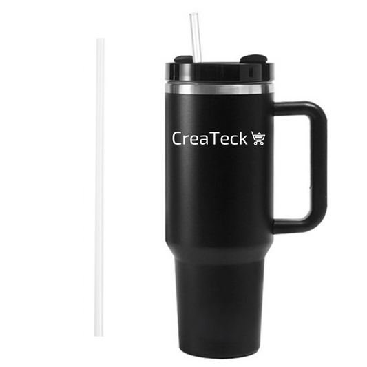 CreaTeck Sipper Bottle with Straw and Handle (Cold & Hot Water)