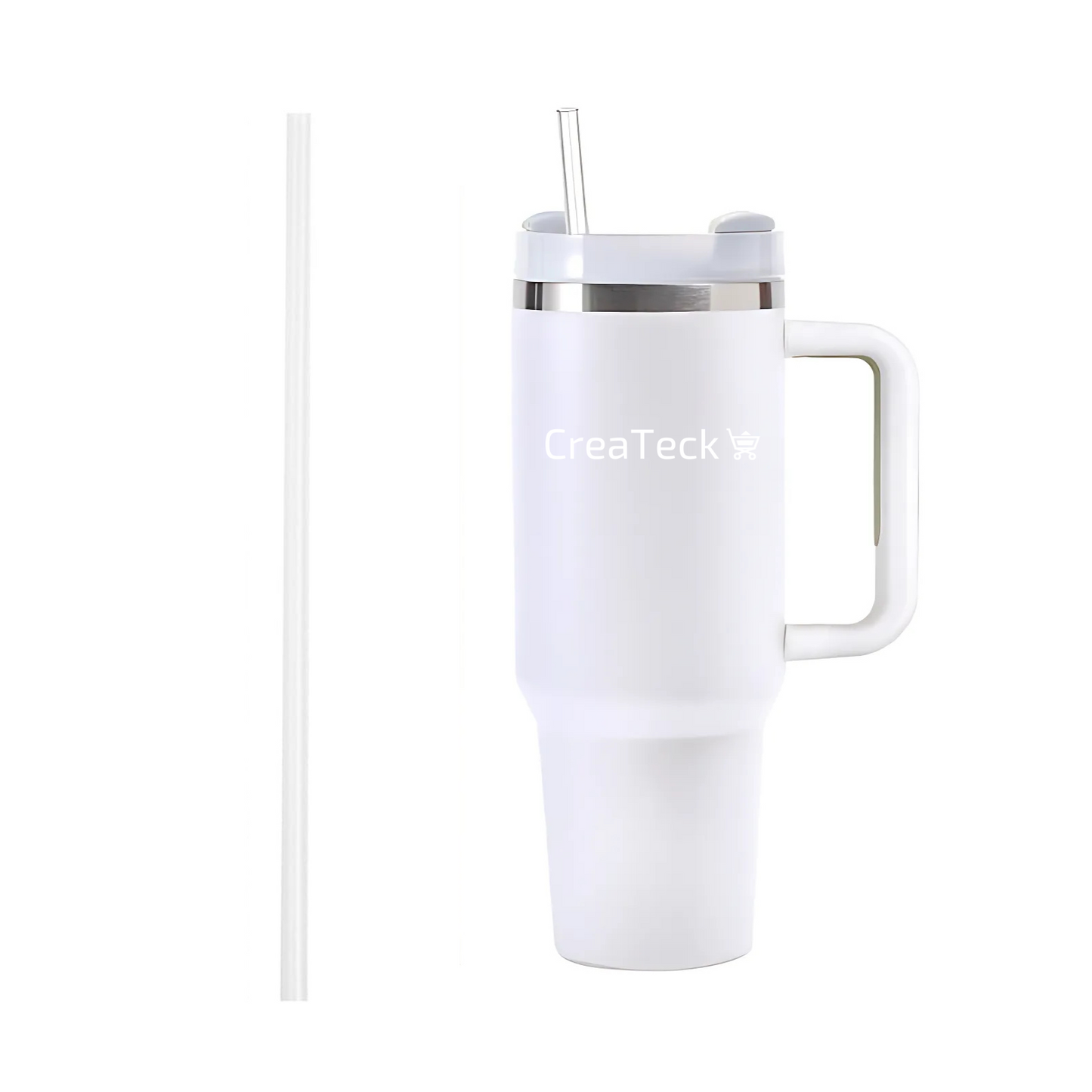 CreaTeck Sipper Bottle with Straw and Handle (Cold & Hot Water)
