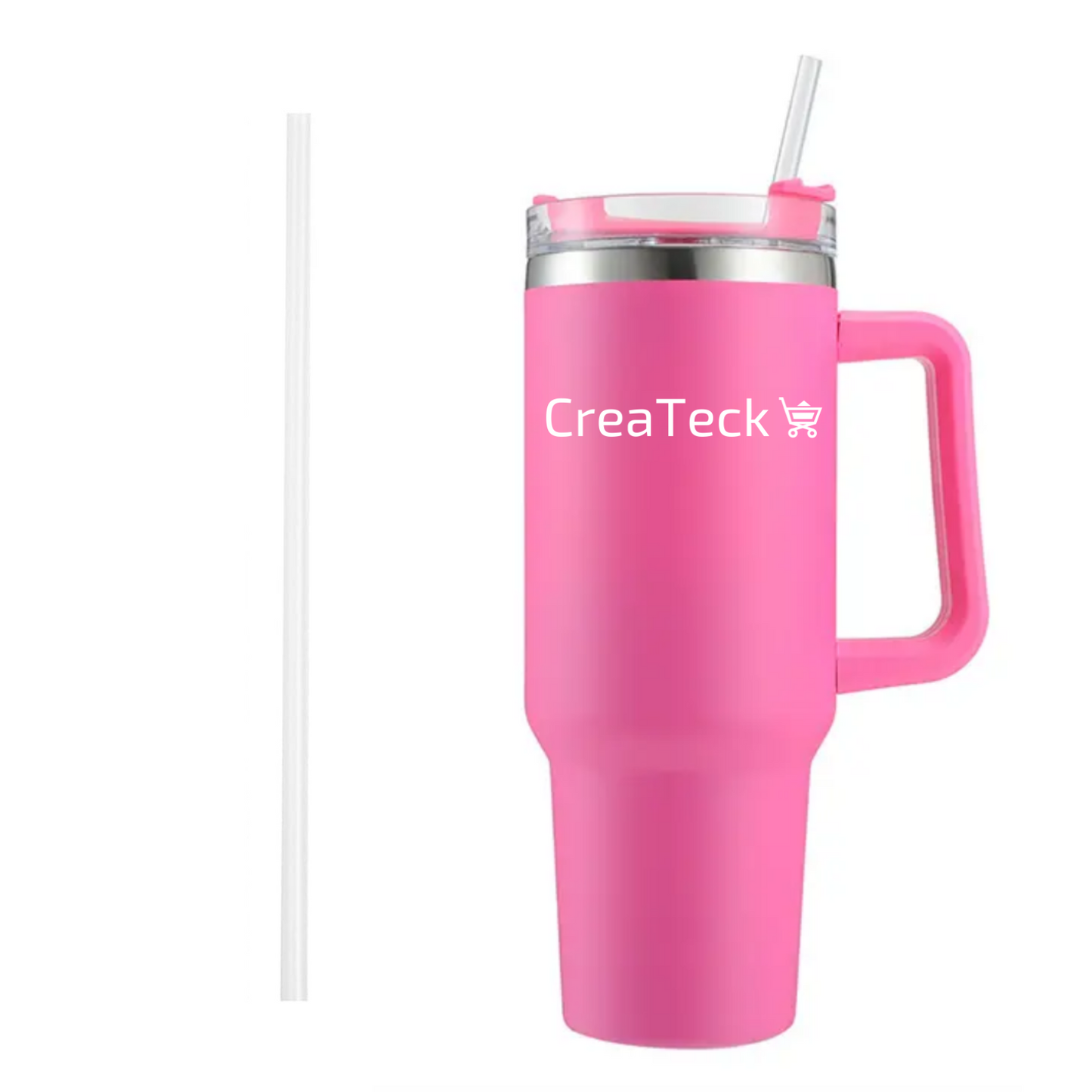 CreaTeck Sipper Bottle with Straw and Handle (Cold & Hot Water)