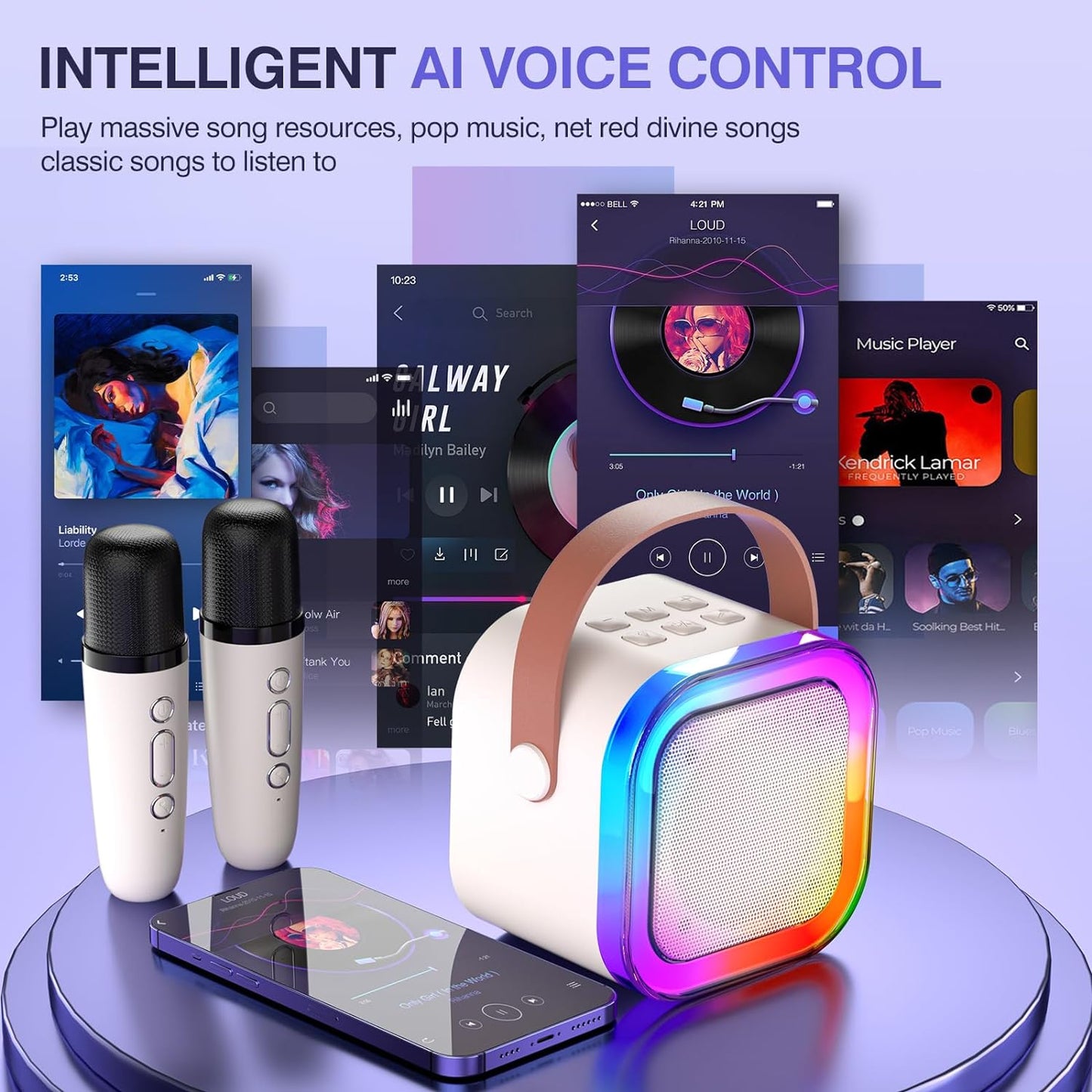 CreaTeck K12 Party Speaker + 2 Mic
