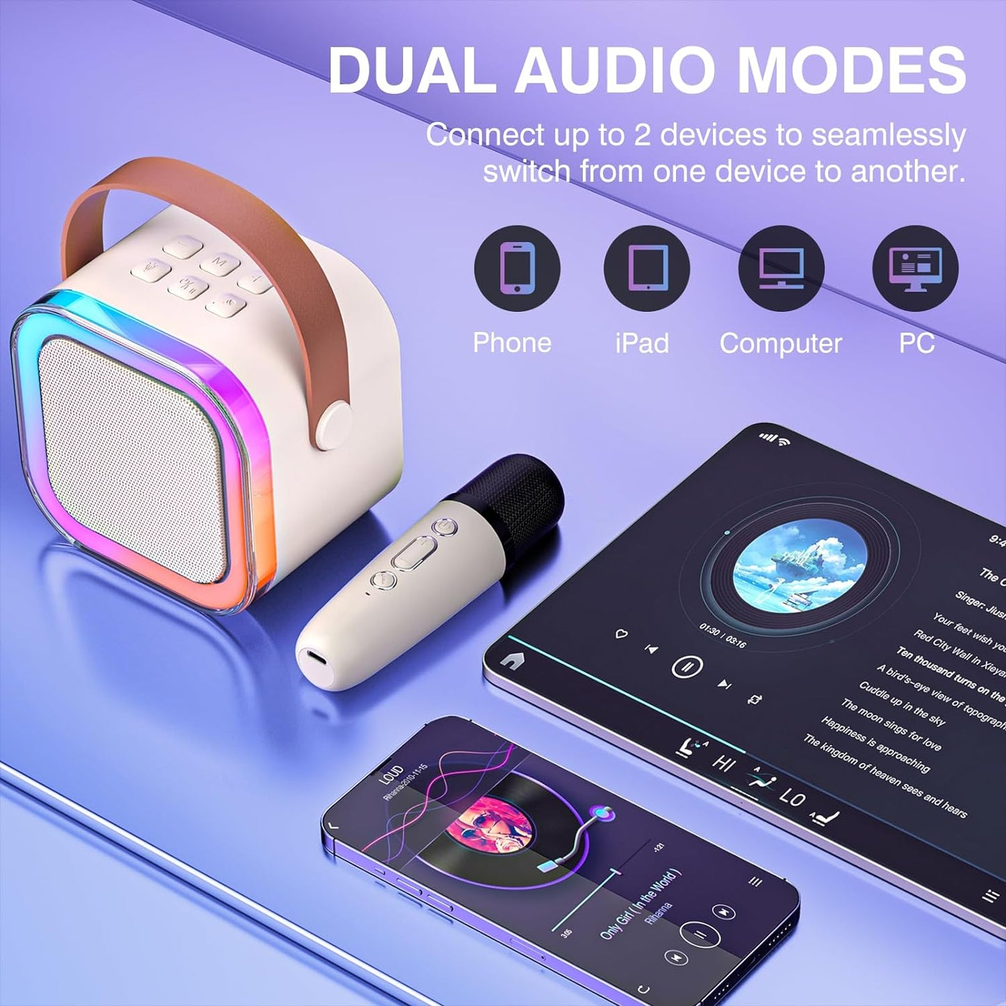CreaTeck K12 Party Speaker + 2 Mic