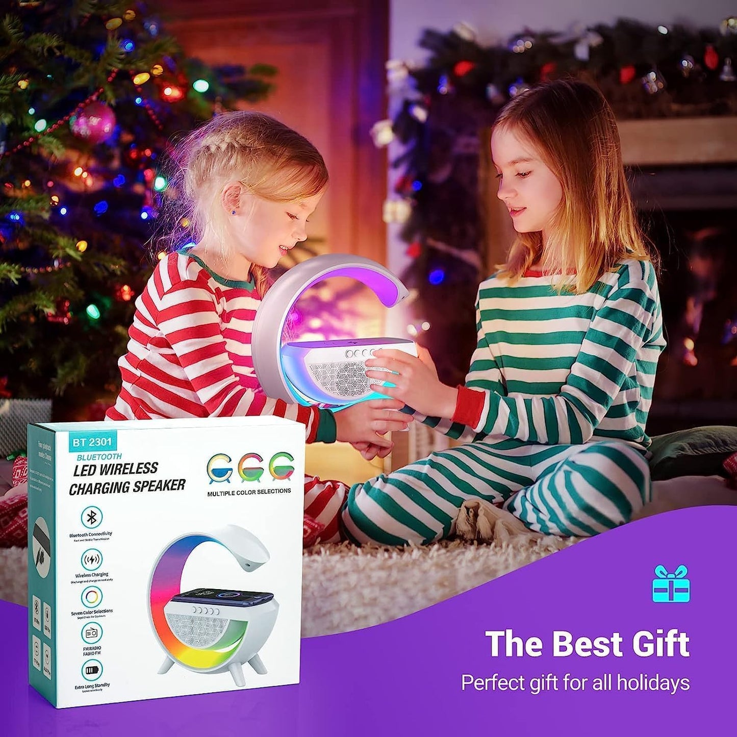 CreaTeck G Speaker - Bluetooth Music, FM, Wireless charging