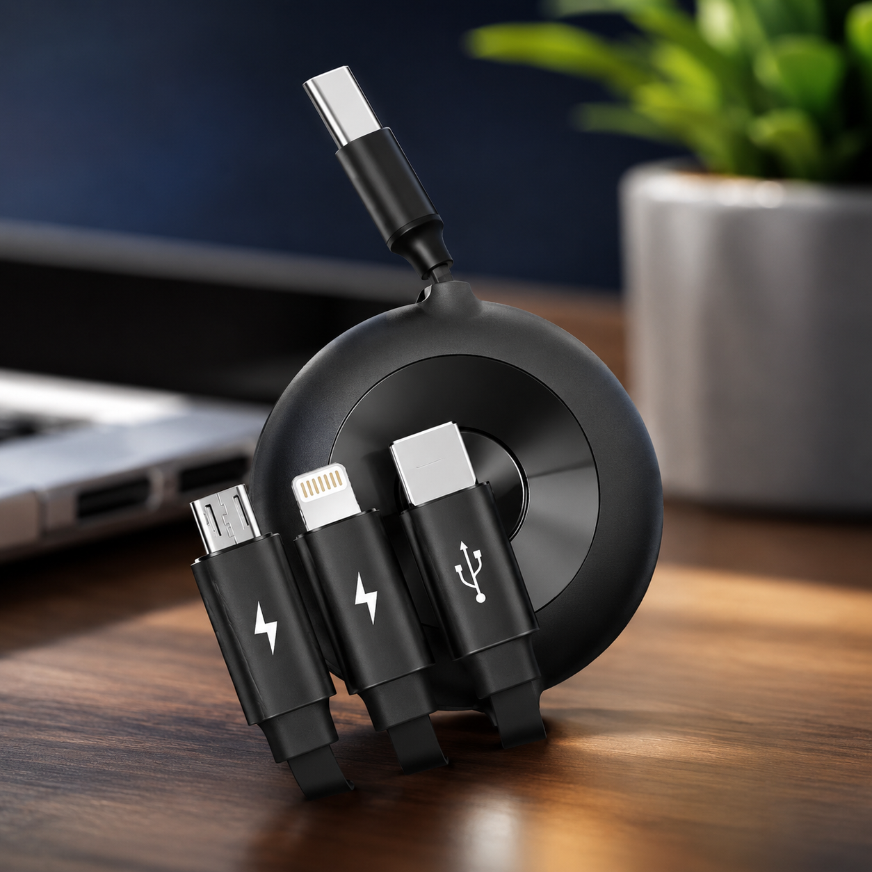 Retractable 3 in 1 Charging Cable