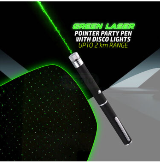 Green Laser Pointer Party Pen With Disco Lights