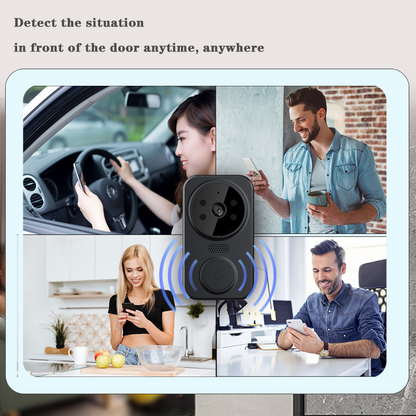 CreaTeck Smart Camera Doorbell (Black)