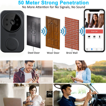 CreaTeck Smart Camera Doorbell (White)