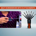 Rechargeable 6 in 1 Emergency Torch Light + 8 in 1 Screwdriver Set