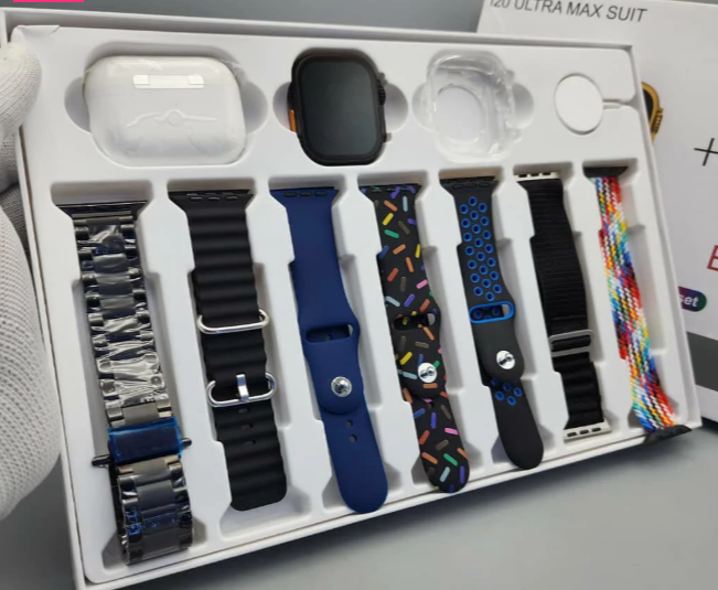10-in-1 Bluetooth Calling Smartwatch with 7 Straps & Free Earbuds | Big Screen Smart Watch