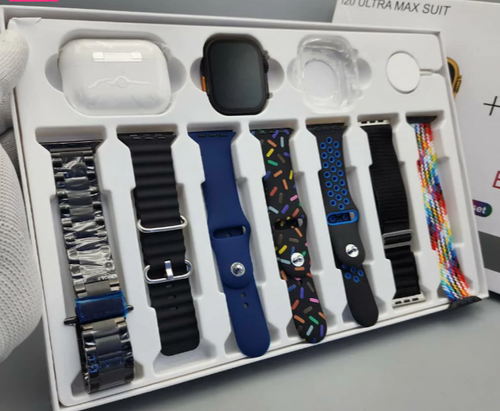 10-in-1 Bluetooth Calling Smartwatch with 7 Straps & Free Earbuds | Big Screen Smart Watch