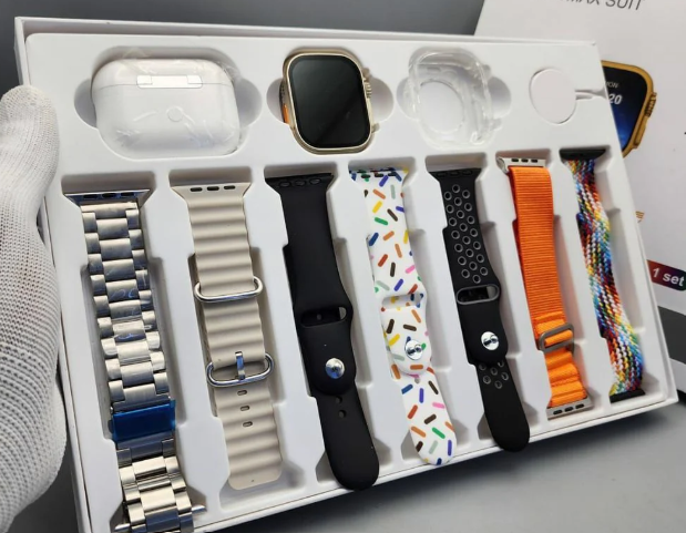10-in-1 Bluetooth Calling Smartwatch with 7 Straps & Free Earbuds | Big Screen Smart Watch