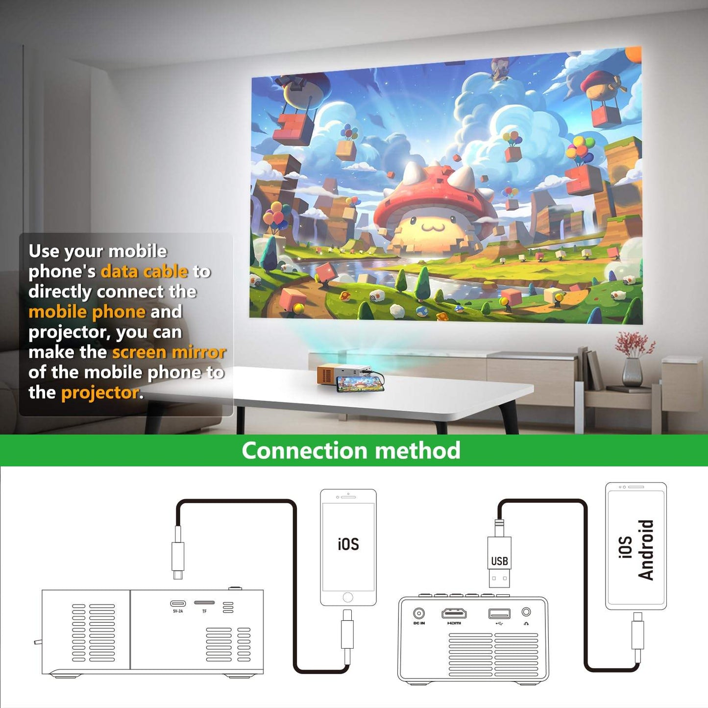 CreaTeck Home Cinema Projector (Lite)